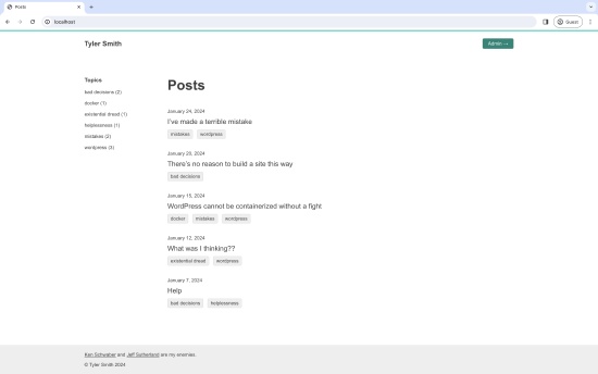 Screenshot of Headless WordPress With Go Frontend